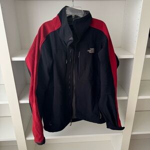 THE NORTH FACE Men’s Black and Red Apex Bionic Soft Shell Jacket